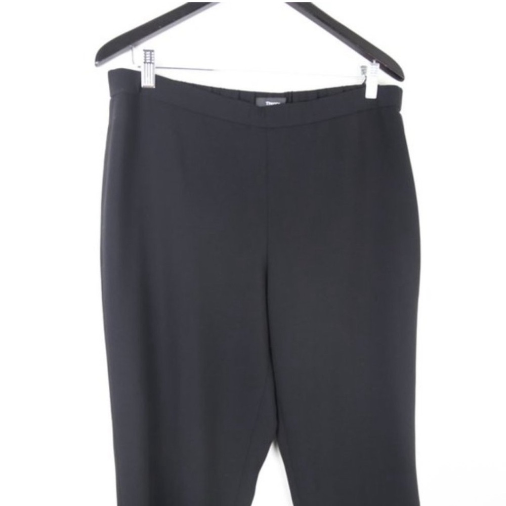 Theory Basic Black Pull-On Pant in Admiral Crepe Size 12 - Picture 3 of 6